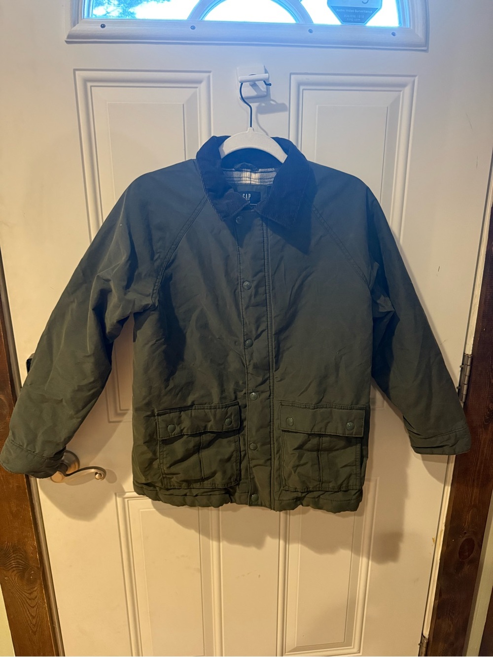 Gap Boys Size XXL Waxed Canvas Barn Jacket in Olive Green